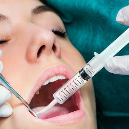 Dental Irrigation Syringe 12cc / 12ml Curved Tip with Scale (pack 50pcs)